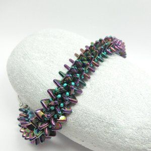 Handwoven Spiky texture bracelet